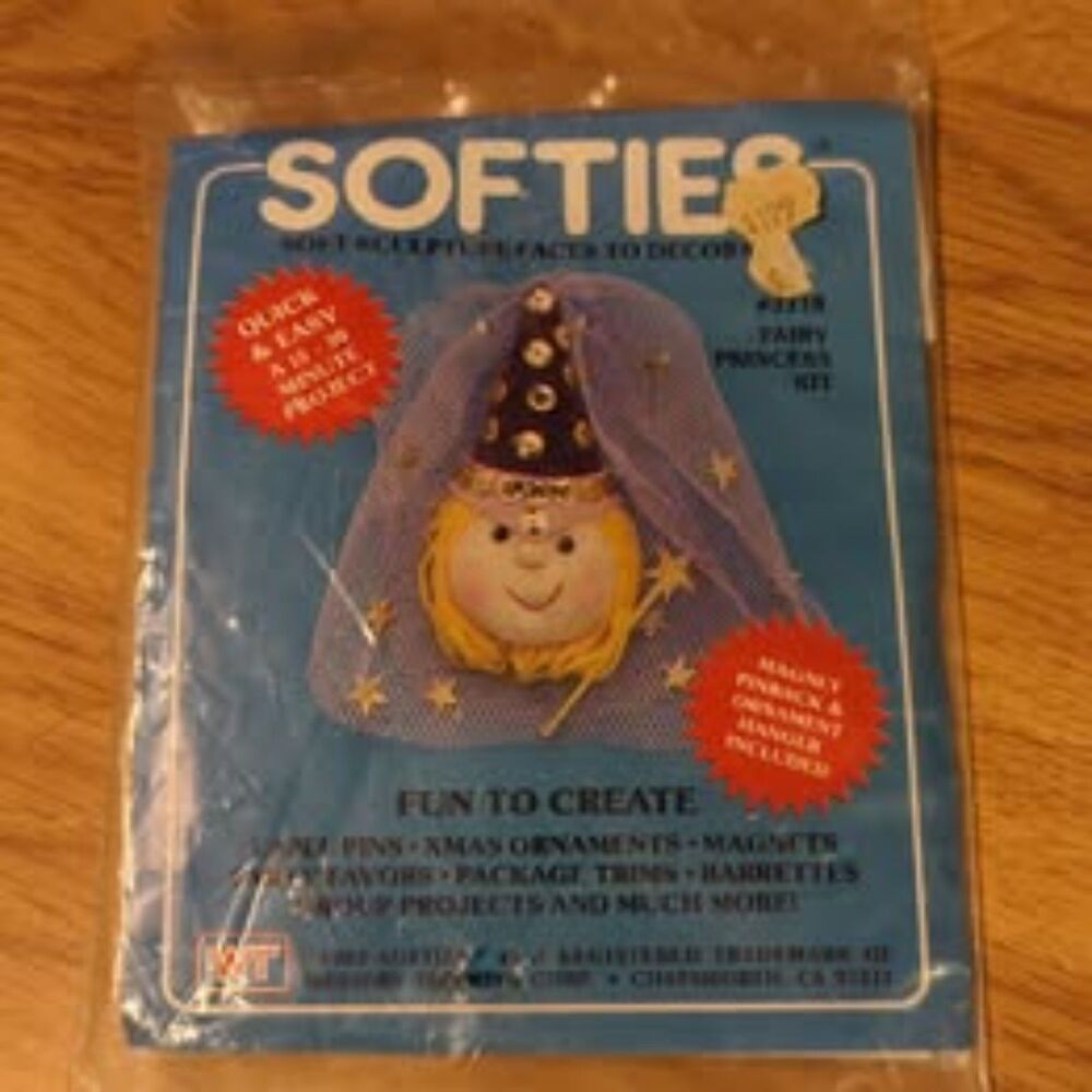 Softies Fairy Princess Kit Soft Sculpture To Decorate #2118 Vintage Arts Crafts